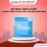 Intel Core I3 12100F CPU | Lga1700, Turbo 4.30 GHz, 4C/8T, 12MB, Genuine Box -