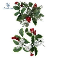 [nvnrbso] Berries Candle Holder Pillar Candle Rings Wreath Artificial Pillar Candle Rings for Dining
