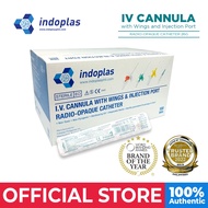 Indoplas 26G IV Cannula with Wings and Injection Port Box of 100 (Violet) - Box of 100
