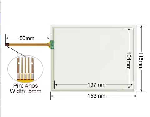 Touch Screen for Mitsubishi R56TB BKO-FA0818H07 REV:B/F/H/Q/T/V KeTop C50 ME 3