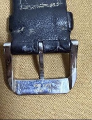 100% 正品 IWC 萬國 20mm 不銹鋼針扣 + 原廠深色真皮錶帶 $1888