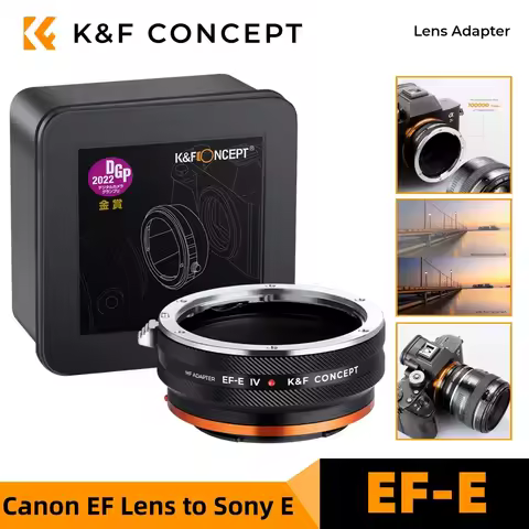 K&F Concept EF-E IV Camera Adapter Ring For Canon EOS EF Mount Lens to Sony E Sony A6400 A6500 A6600