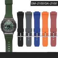Replace 16MM interface farmhouse oak gm-2100 resin strap ga2100/2110 quick release rubber strap 6900