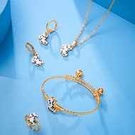 75S Set Perhiasan Anak Titanium Emas Lapis Terbaru Anti Karat Muda 24k