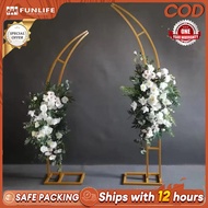 Forest Style Iron Arch Flower Stand Round Wedding Backdrop T-Stage Aisle Decor