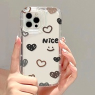 Good case 🔥COD🔥INS Simple Love Smile Face Case Compatible For Samsung Galaxy A55 5G A50 A34 A54 A14 A53 A22 A71 A10S A32 A12 A04 A50s A51 A31 A21S A20S A30s A04E A52s A04s A23 A52 A03 A20 A13 A11 A03s A30 Soft TPU Transparent AirBag Phone Case