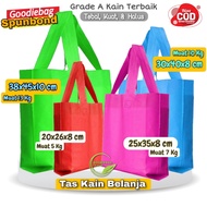 Tas Kain Spunbond Goodiebag Ukuran sedang Besar Jumbo 38x45x10 , 30x40x10 , 25x35x8 , 20x26x8 cm Tot