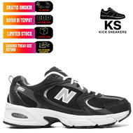 Sepatu Sneakers Kasual Pria Wanita NB 530 Black White