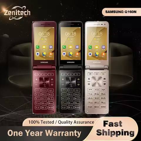 Original Samsung Galaxy Folder2 G160N 4G Mobile Phone Korea Version 3.8'' 16GB/32GB ROM 8MP+5MP Quad