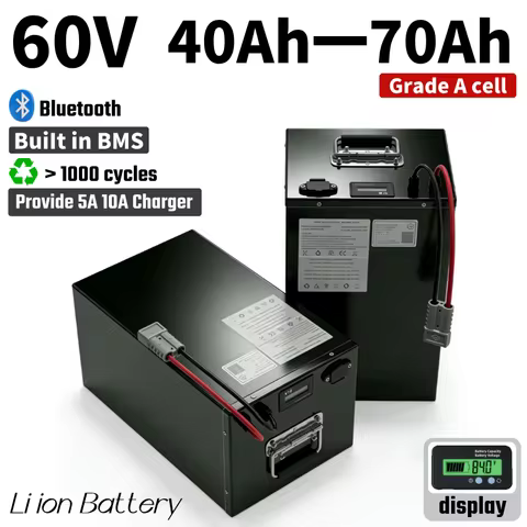 Chi Neng-60V 40Ah 45Ah 50Ah 55Ah 60Ah 65Ah 70Ah Li-ion Lithium Battery ion Rechargeable For vehicle 