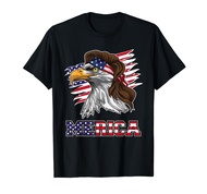 American Bald Eagle Mullet - Merica Bird Of Prey T-Shirt