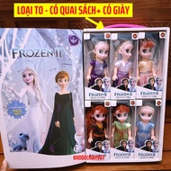 (Size To) Set of 6 Princess Elsa Anna Barbie Doll, Doll toys for girls 2 years old, 3 years old, 4 years old, 5 years old