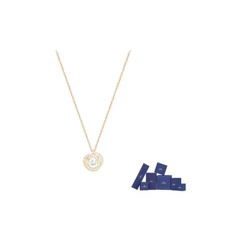 Swarovski Rose Gold Plated, Faux Crystal Necklaces Women's Rose Gold 5511011