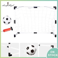 Mini Football Goal with Pump & Ball Folding Soccer Goal Weather Resistant Foldable Football Goal Pos