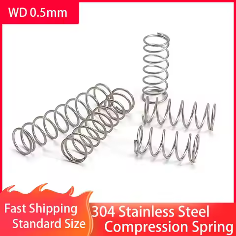 WD 0.5mm 304 stainless steel Compression Spring Return Position OD:2-7mm Length 5-100mm
