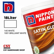 NIPPON PAINT Satin Glo 18 Liter Acrylic Based Interior Wall Paint (Mid Sheen) / Cat Dinding Dalam Rumah