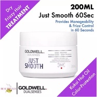 Goldwell Dual Senses Just Smooth 60 Sec Treatment 200ml - Mask For Unruly & Frizzy Hair • Provides M