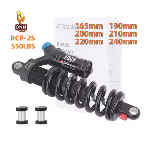 Bicycle Rear Shock Absorber 550LBS Spring Soft Tail 190mm/200mm/210mm/220mm/240mm/265mm For AM/FR/DH