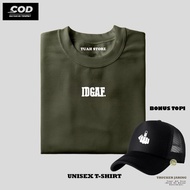 Men's T-Shirt / Short Sleeve / Distro T-Shirt Free Hat Logo IDGAF01