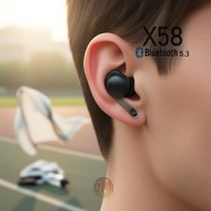 X58 TWS Waterproof Bluetooth Ear Clip Earbuds – Bone Conduction Sport Headset with Mic Ensures HD Ca