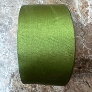 HIJAU Matcha Green Satin Ribbon 4 cm 25 yards 23 meters instant delivery to Jogja area