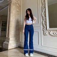 YURI JEANS - Korean Looks Women's Cutbray Jeans Long Pants XS - XXL