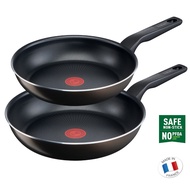 Tefal XL Intense Frying Pan 2p (24+28cm) Dishwasher Oven Safe No PFOA Black