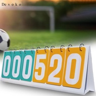 [Devoko] Flip Scoreboard 6 Digit Tabletop Flip Scoreboard for Outfoor Baseball Soccer