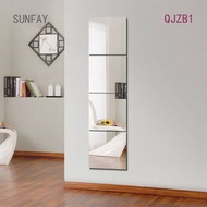 QJZB1 30*30cm Acrylic DIY Mirror Wall Sticker Self-Adhesive Full-Length Mirror Bedroom Dormitory Dressing Mirror Sticker Decorative Wall Sticker Mirror