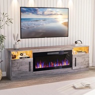 Fireplace Tv Stand 36 Inch Electric Fireplace 80 Tvs , Led Light Entertainment Center , 70 Modern Wo