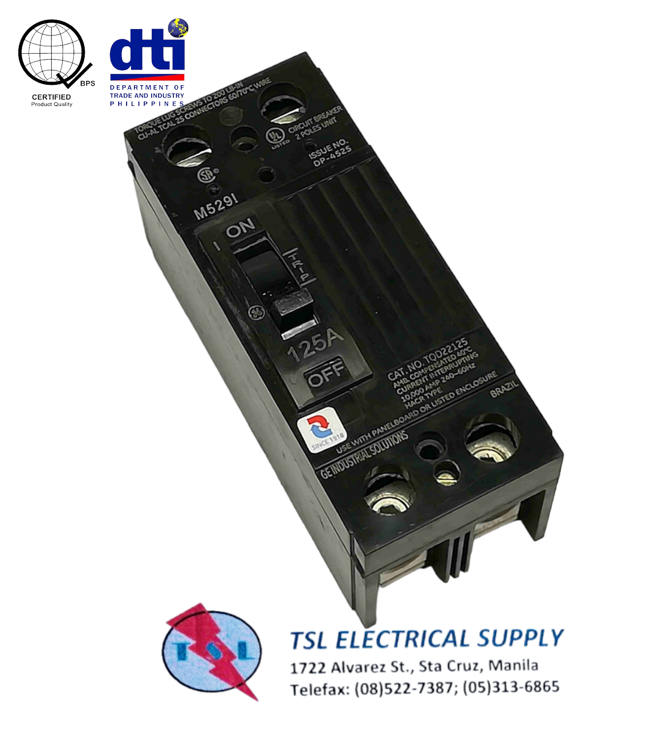 TQD 2 POLE GE Circuit Breaker