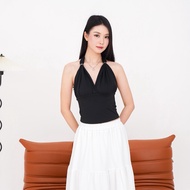 OLLYTHELABEL - VIVIAN V-NECK HALTER CAMISOLE TOP / CAMISOLE TOP V-NECK TANK TOP HALTERNECK TANK TOP/