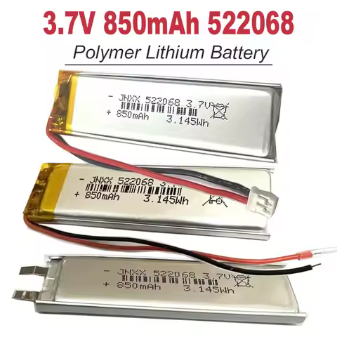 522068 3.7V 850mAh Real Capacity Rechargeable Polymer Lithium Battery Electronic Products Small Fan 