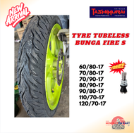 TAYAR MOTOSIKAL TASHIMURAI TUBELESS TYRE BUNGA FIRE S TIRES 70/90/17 80/90/17 70/80/17 90/80/17 110/
