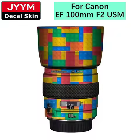 Customized Sticker For Canon EF 100mm F2 USM Camera Lens Decal Skin Vinyl Wrap Protective Film Coat 