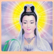 Household Paintings Send Children South Sea Avalokitesvara Image Bodhisattva Scroll Hanging Image Bu