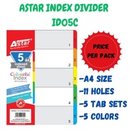 ASTAR A4 COLOURFUL High quality PP INDEX DIVIDER ID05C/ID10C/ID12C/ID20A/ID31D/ID12M/ID20