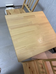 實木枱面木枱連木椅