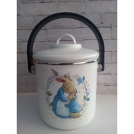 15 cm Enamel Food Container/Cute Food Container/Rabbit Food Container/Rabbit Food Container