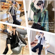 6022 Meghan Patchwork Bomber Jacket Import ks6022
