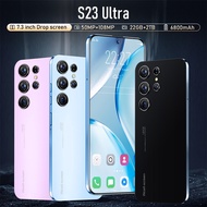 【CAN COD+READY】Original phone S23 Ultra 5G S23Ultra 5G 7.3 Inch HD full screen hp 16G RAM 1TGB ROM 22GB RAM+2TB ROM 50MP 108MP cheap cellphone washing warehouse Android 13.0 Face Recognition Unlocked Mobile Phones Qualcomm SM8550 6800Mah