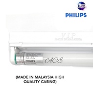 (Housing Set) 10 SETS PHILIPS 4FT/1Made In200MM 16W ECOFIT T8 GLASS LED TUBE (DAYLIGHT) C/W (MADE IN MALAYSIA HIGH QUALITY CASING)