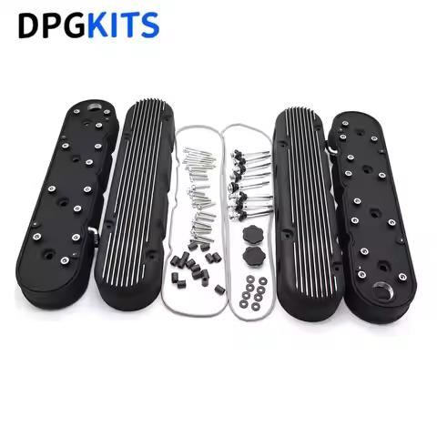 241-181 2pcs Finned Coil Aluminum Valve Cover for Chevrolet LS1 LS2 LS3 LS6 LS7 Engines Small Block 