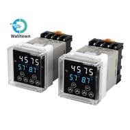 DH48S-S 0.1S-99H 8 Pin Adjustable Time Delay Timer Relay and PF083A-E Relay Base 24VDC 220VAC