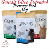 Genesis Extruded Premium Food 1kg | Makanan Arnab & Guinea Pig | Timothy, Alfalfa Hay Food