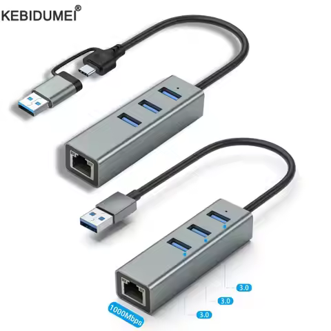 1000Mbps USB Ethernet Adapter Type C HUB USB 3.0 Network Card USB to Rj45 Gigabit Ethernet Adapter f