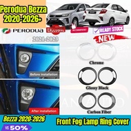 Perodua Bezza 2020-2026+ New Chrome Front Fog Lamp Ring Cover Garnish Accessories 2pcs