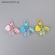 [DB] Cartoon Bling Heart Bear Animal Candy Keychain Key Ring For Friend Lovers Cute Creative Bag Car Earphone Box Key Accessories [Ready Stock]