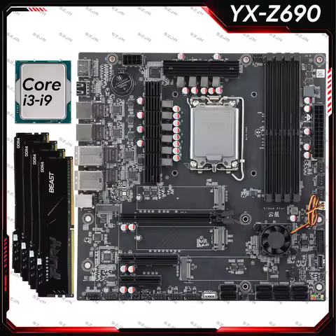 Z690 Motherboard NAS Bulid Low energy consumpton Support intel Processor M.2 NVME 8 Native SATA AV1 