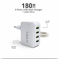 GAN 180W Charger Fast Charging 4 Port USB Quick Charging Fast Charging RG
